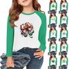 Девочки Длинный рукав St. Футболки ко Дню Святого Патрика, детские осенние топы, базовые футболки с круглым вырезом, 5–14 лет