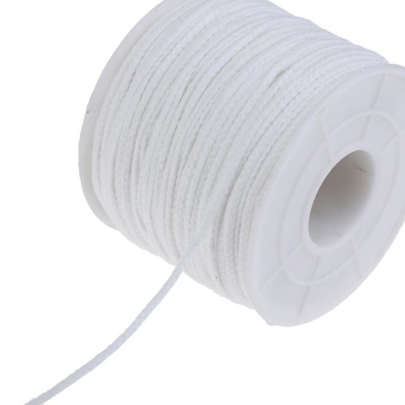 61 м хлопчатобумажная оплетка для свечей, катушка с фитилем, без дыма, принадлежности для масляных ламп своими руками