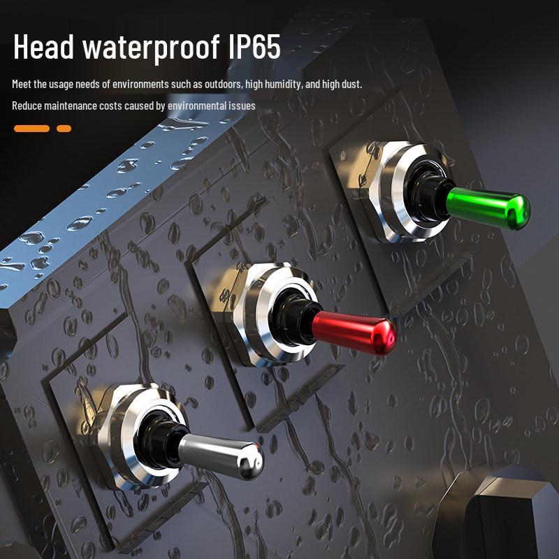 Lanbo N2Z 12mm 25A High-Current Waterproof Metal Toggle Switch with 3 and 6 Pin Options