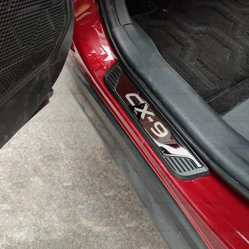 Пороги Педаль Накладка на порог автомобиля Для Mazda CX-9 CX9 2016 2018   2024 Защита Накладка на порог Автомобильный Защитный Чехол Аксессуар