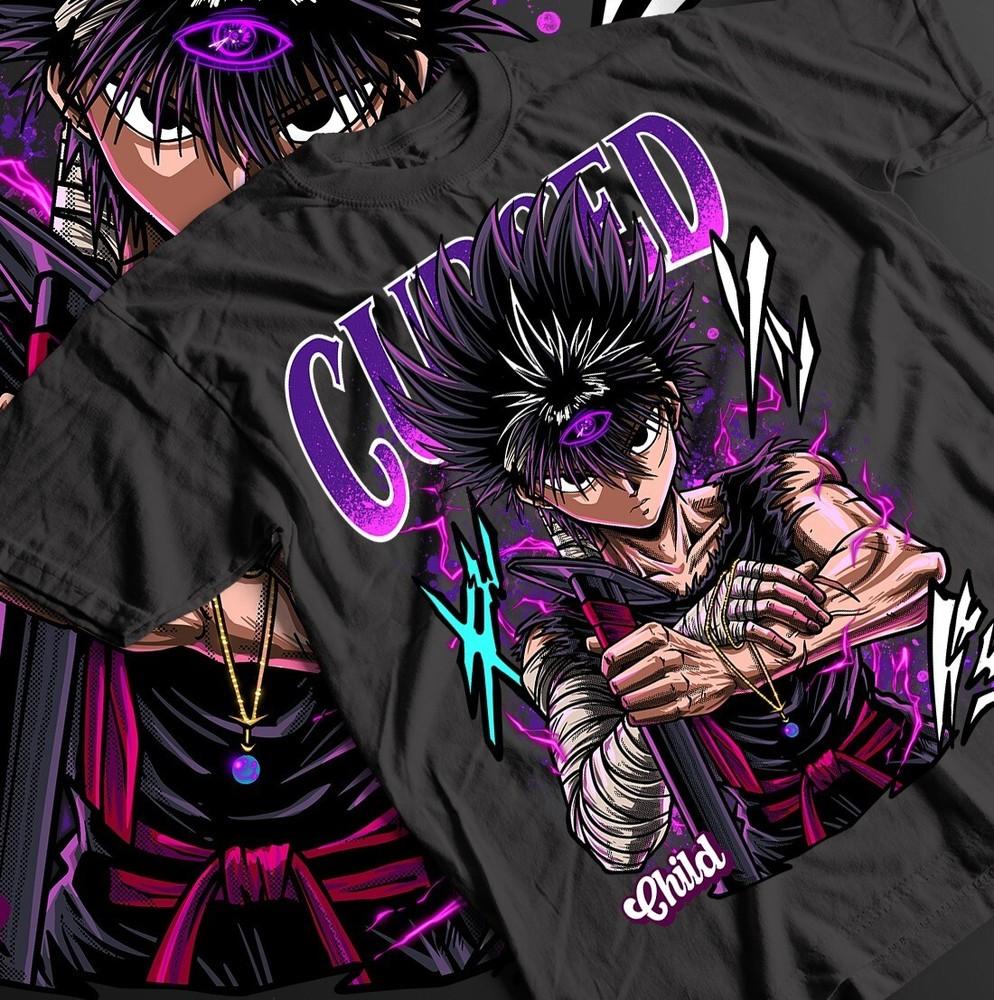 Футболка с изображением Хиэй, Кувабары, Курамы, Юске из аниме и манги, Унисекс футболка, Подарочная футболка