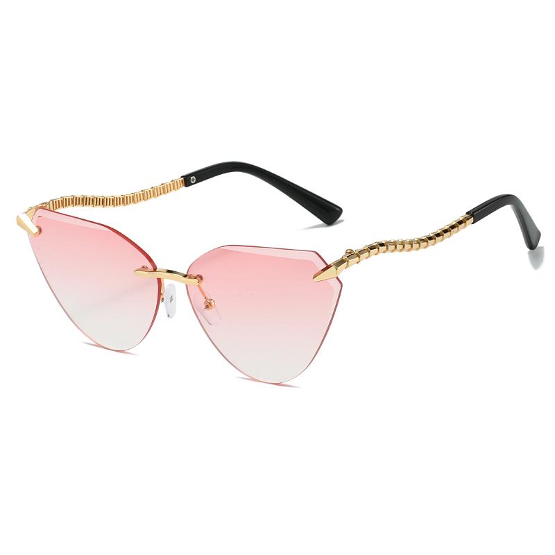 Fashion Sexy Cat Eye Metal Sunglasses Women Men Luxury Gradient Brand Sun Glasses Outdoor Travel Shopping Lady Man Eyewear UV400