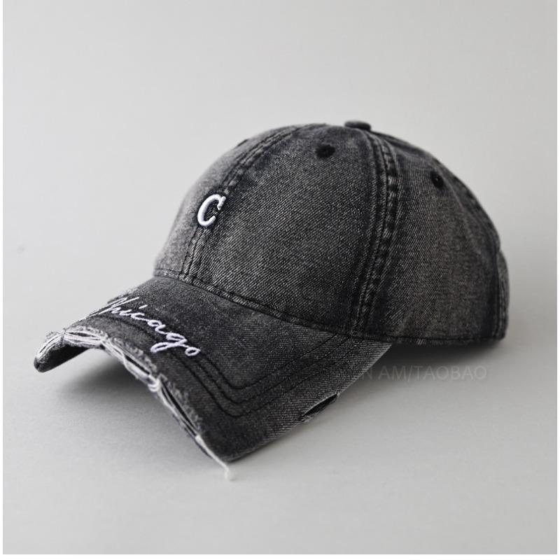 Broken brim letter embroidery edging baseball cap men's and women's fashion trend casual versatile cap