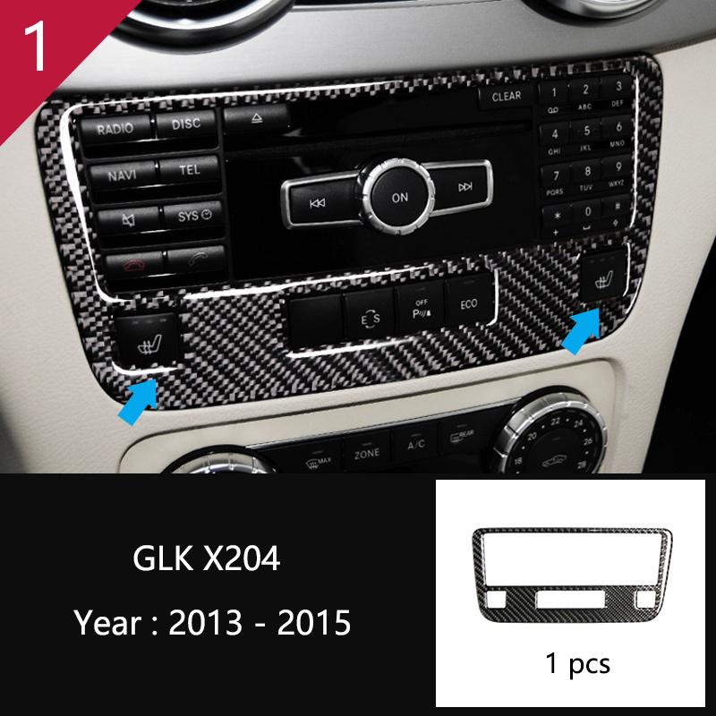 Углеродное волокно для Mercedes Benz GLK X204, внутренняя панель переключения передач, AC CD, панель, дверной подлокотник, отделка, наклейка на автомобиль
