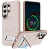 Матовый Металлический Держатель Магнитный Чехол для Телефона Для Samsung S26 S25 Ultra S24 S26 S23 Plus S25 FE Для Magsafe Беспроводная Зарядка Чехол