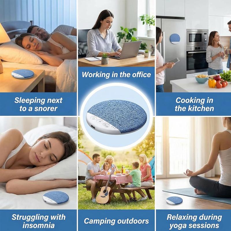 Bone-Conduction Pillow Speaker, Bluetooth Bedside Speaker, Sleep Speaker, Silent Operation, Side-Sleeping Speaker