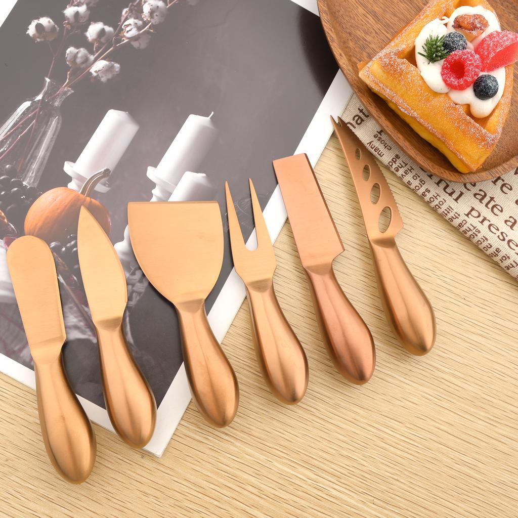 Premium Exquisite 4/6pc Cheese Slicer Cutter Knife Creative Sharp Knife Cheese Kitchen Tool Cake Spatula Butter Knife Cheese Set