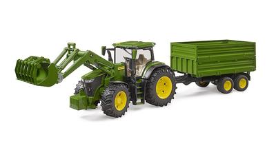 Bruder JD 7R 350 Фронтальный погрузчик и самосвальный прицеп BR03155