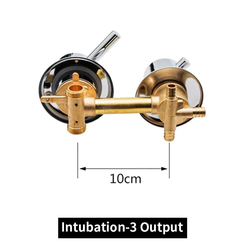 2/3/4/5 Output Hole Distance 10cm/ 12.5cm Brass Shower Room Faucet Bathroom Intubation Mixer Diverter For Shower Cabin Mixer