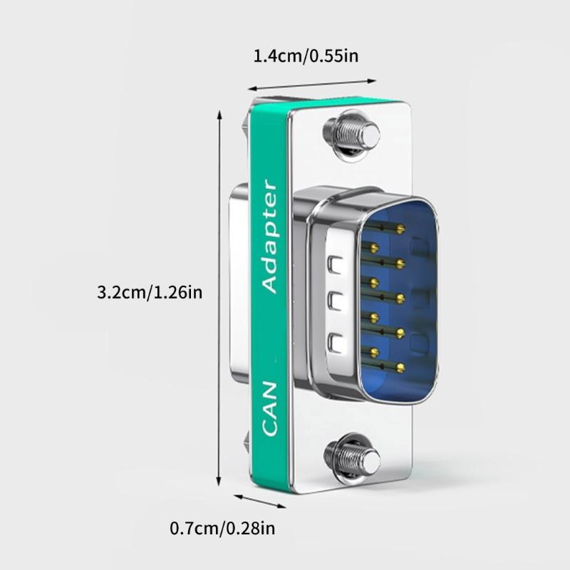 Металлические коннекторы-переходники DB9pin, 2 шт., совместимые с устройствами с последовательным портом и системами передачи данных