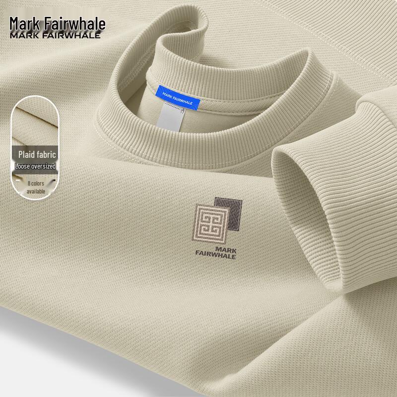 Mark Fairwhale Men's American Trend Loose Fit Crewneck Sweatshirt