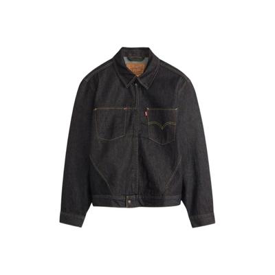 Levis Удобная Универсальная Однотонная Классическая Свободная Джинсовая Куртка Мужские куртки 003M3-0000