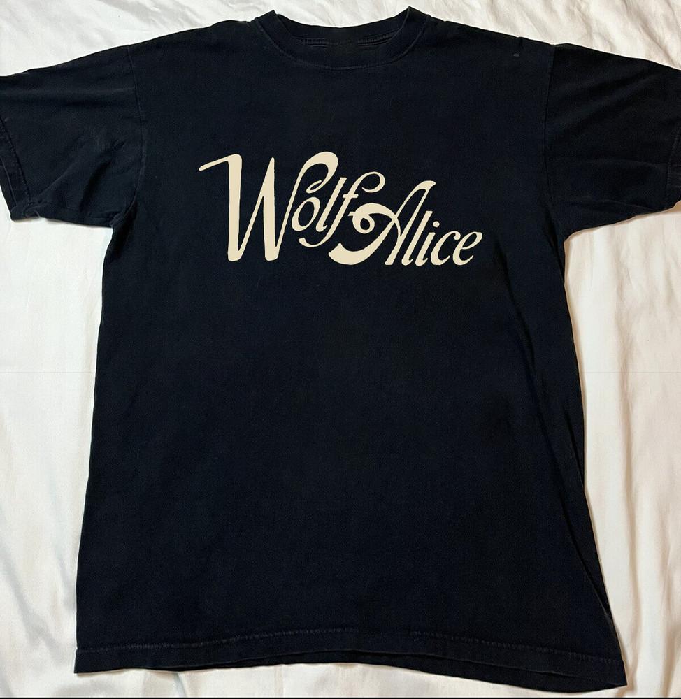 ГОРЯЧАЯ Черная хлопковая футболка с логотипом Wolf Alice Полный размер S5XL T233 Унисекс футболка