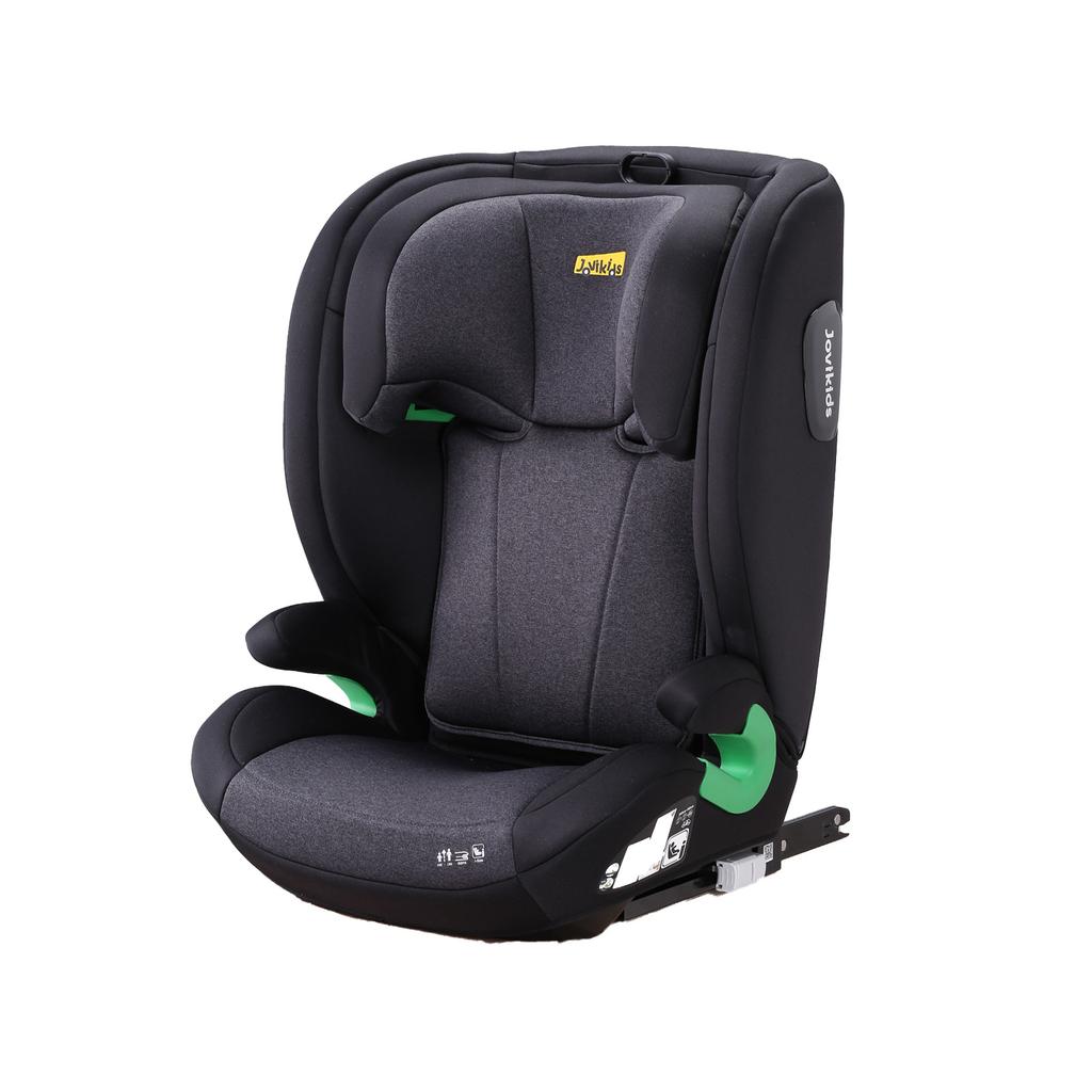 i-Size R129 Child Car Seat for 3.5 to 12 Years (100-150 cm), with Adjustable Backrest, Headrest, Side Impact Protection, Booster Seat (Black, ISOFIX)
