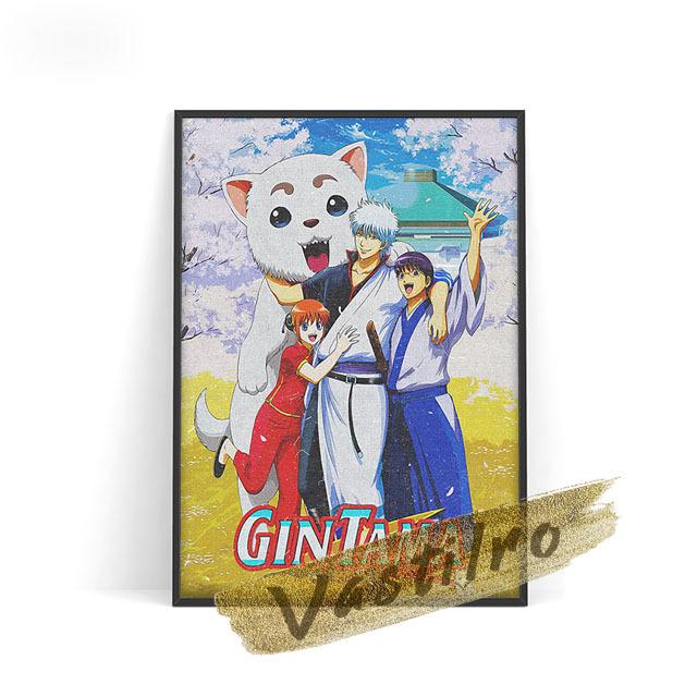 Gintama Hot Fun Comics Posters Classic Anime Characters Printing Art Wall Stickers Canvas Painting