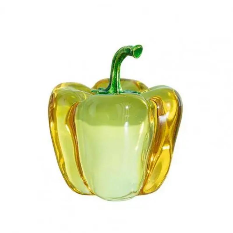 80%HOTChili Glazed Ornaments Artificial Crystal Mini Artificial Imitation Pepper Statue Home Table Decoration Gifts Souvenirs