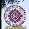 3D Metal Wind Spinner - Vibrant Mandala Art Garden Decor | Outdoor Wind Chime for Patio, Yard | No Electricity Kinetic