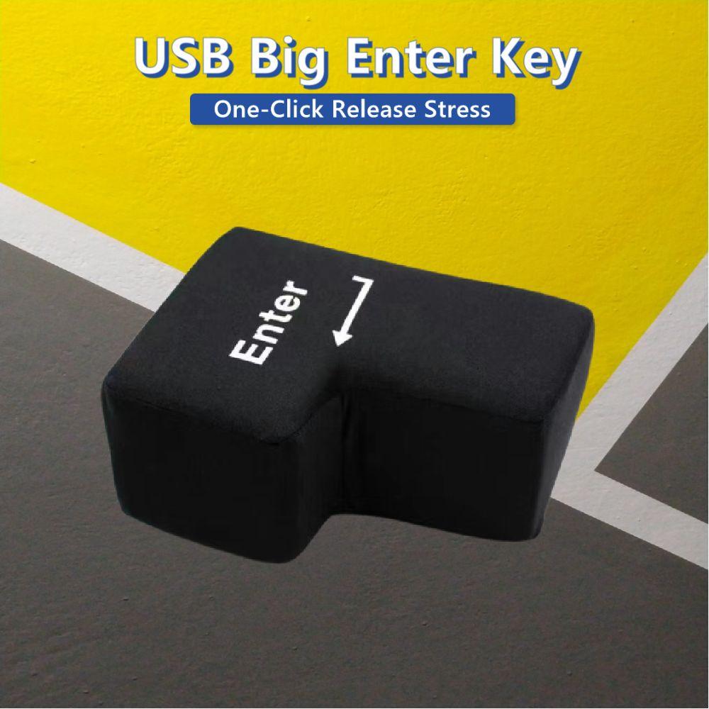 Подушка для рабочего стола Большая клавиша Enter USB-клавиатура Компьютерная клавиша Enter USB-кнопка вентиляции Офисные принадлежности