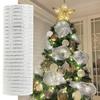 1 Roll 10 Yards Christmas Ribbon Sequin Surface Xmas Tree Garland DIY Mesh Ribbon Webbing Home Decor for Indoor