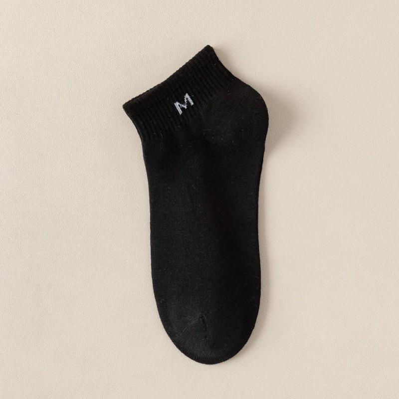 Мужские дышащие хлопковые носки средней длины — впитывающие пот, дезодорирующие, черно-белые, деловые, повседневные, весна/лето