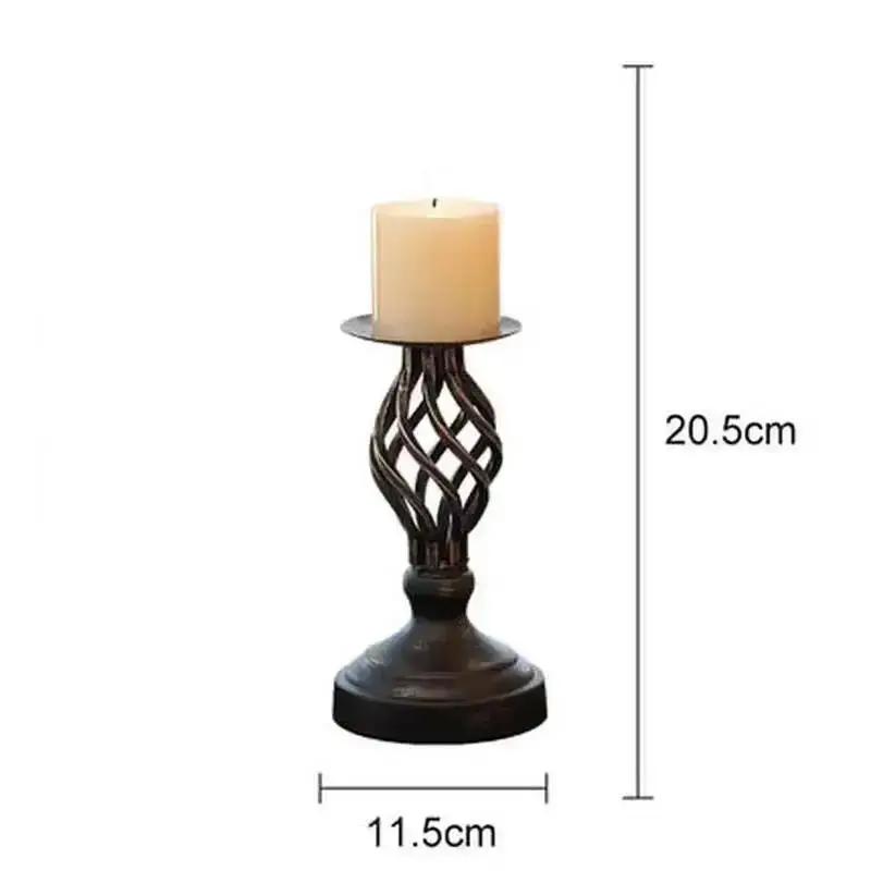 Atmosphere Restaurant Cafe Candlelight Candlestick Wedding Candlelight Dinner Prop Table Decoration Retro Candlestick Decoration