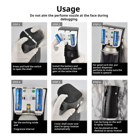 Автоматический распылитель освежителя воздуха с функцией таймера и пультом дистанционного управления. Бесшумная работа. Настенный распылитель.