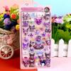 Светящиеся милые 3D рельефные наклейки Sanrio Кавайные для девочек Куроми Циннаморолл Моя Мелоди Хрустальные наклейки Наборы наклеек для детского декора