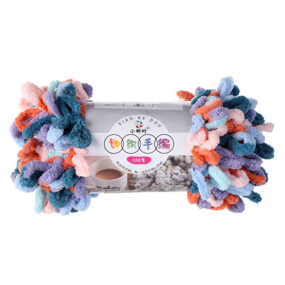 Multi-color Finger Circle Yarn 100g/Roll Hand Knitting Yarn Finger Loop Yarn Crochet Projects