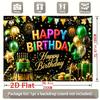 Vibrant Rainbow-Lettered Happy Birthday with Golden Confetti, Shimmering Balloons, Star Ornaments and Festive Bunting, Birthday Party