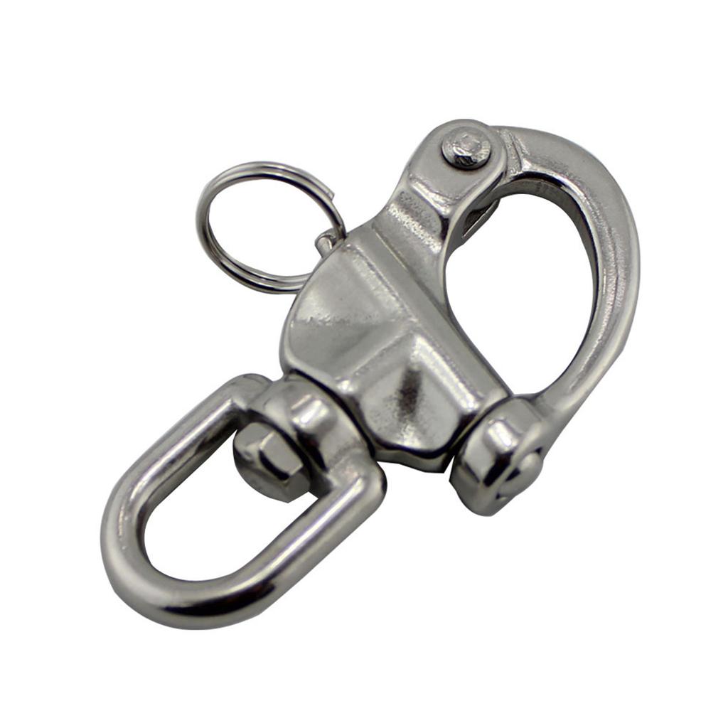 Snap Shackle 316 Stainless Steel Swivel Shackle Sailing Halyards Quick Release Snap Hook Boat Shackles Sailboat Hardware