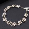 Mailang Hair Band European and American Rhinestone Headband Golden Leaf Wedding Dress Accessories Bridal Headdress