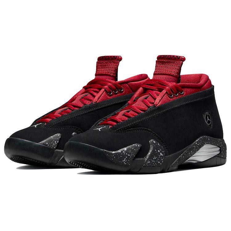 Женские кроссовки Air Jordan 14 Retro Low Red Lipstick Black Metallic-Silver Gym-Red DH4121-006