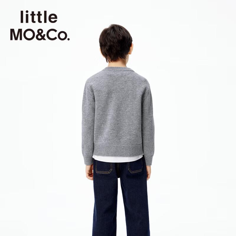 Little MO&Co. Детский свитер с вышивкой панды из смесовой шерсти