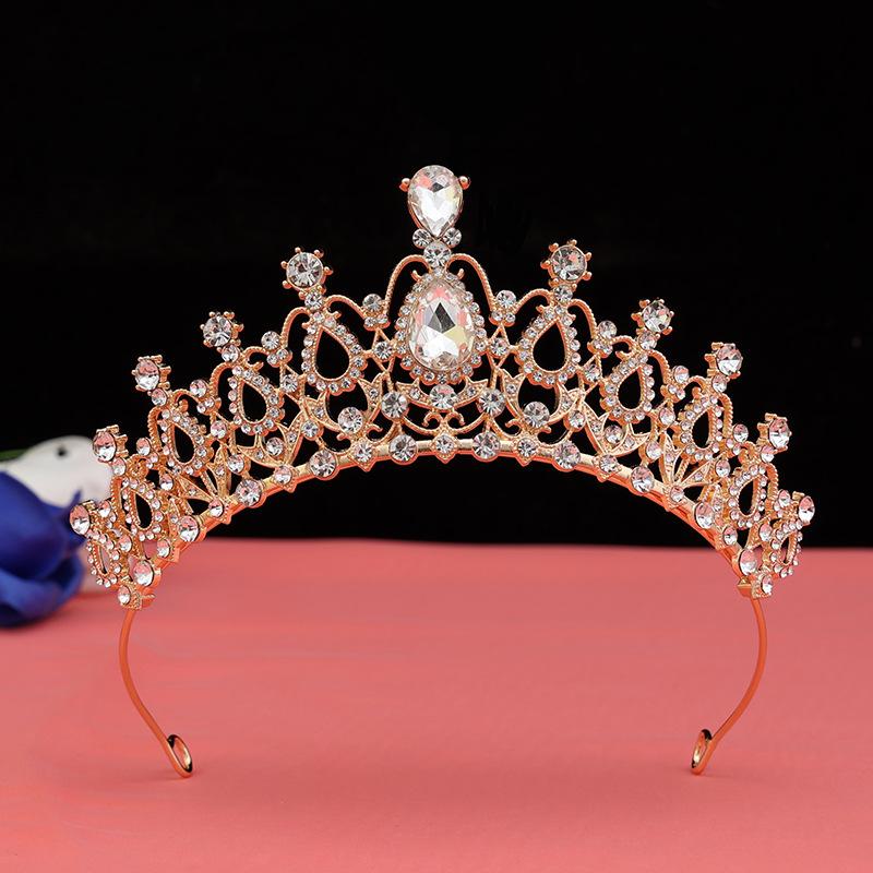 Детская корона, аксессуары для волос, милые принцессы, девочки, корона короля с водяными бриллиантами, резинки для волос, подарки на день рождения для девочек, детские повязки на голову и головные уборы