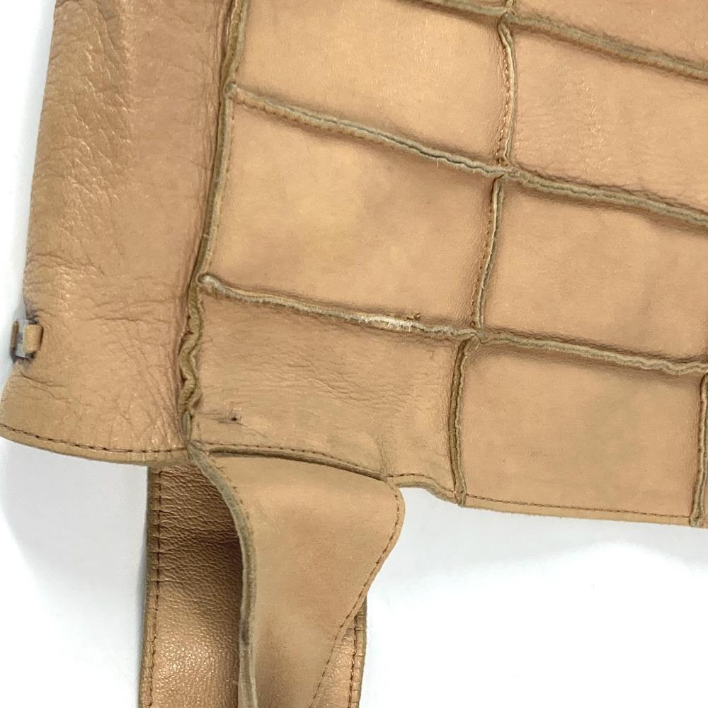 CHANEL vintage Chocolate bar Shoulder bag Tote Bag Shoulder Bag Leather Beige