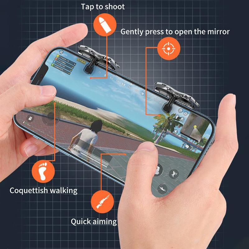 L1 R1 клавиши прицеливания игровой контроллер X8 мобильный игровой триггер для Pubg телефон игровой триггер 6 пальцев чувствительный стрелять телефон игровой триггер