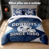 Dallas Cowboys Design Bed Bedding Set 1 Duvet Cover + 2 Pillowcases Soft Breathable Household Bed Linens