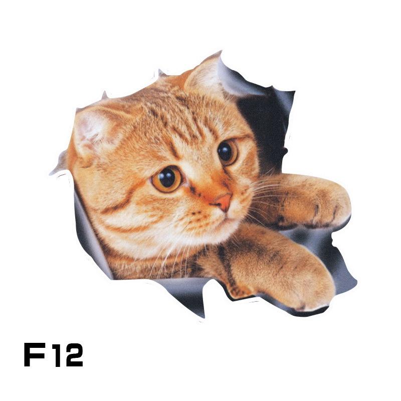 Забавная наклейка на кузов автомобиля Симпатичные 3D наклейки с изображением кота из мультфильма