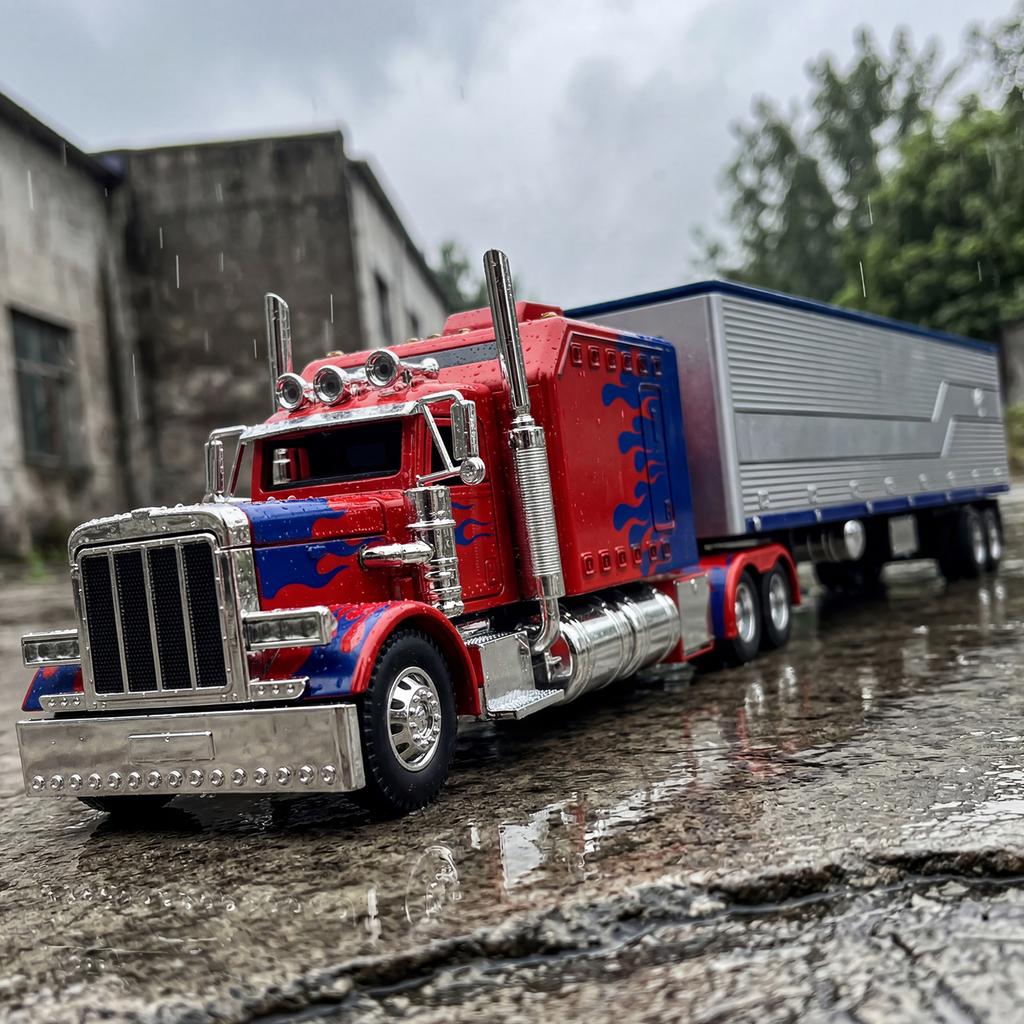 1:24 Peterbilt 389 Седельный Тягач Полуприцеп Сплав Металл Литье под Давлением Модель Автомобиля Домашний Декор И Коллекционирование Хобби Дисплей Подарки