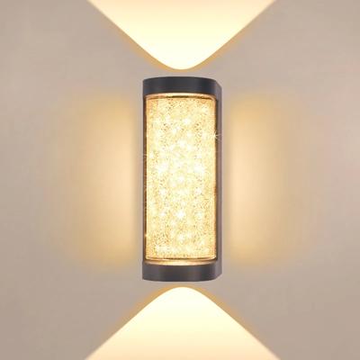 Новый современный уличный настенный светильник с кристаллами, прикроватное освещение, водонепроницаемый настенный светильник для украшения дверного проема, сада и патио