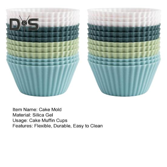 24 шт. силиконовые формы для торта гибкие легко моющиеся Morandi Colors многофункциональные формы для выпечки кексов вафель пудингов кексов с антипригарным покрытием без бисфенола А