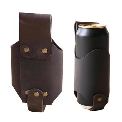 Кожаный пивной ремень-кобура Портативный держатель для бутылок на ремень Аксессуары для гриля, кемпинга, пивные подарки