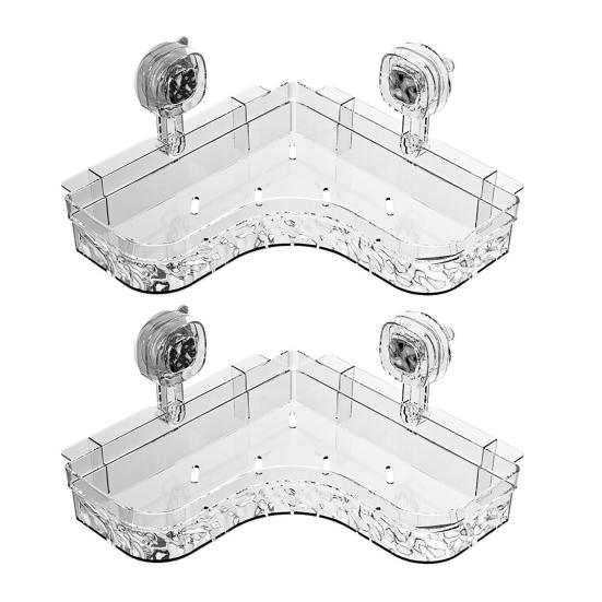 1/2 шт. угловая душевая кабина для хранения в ванной комнате с присоской, прочная, легкая, несущая нагрузку