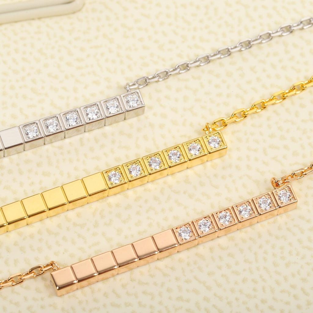 Новый тренд Высококачественные Ювелирные Изделия Известного Хорошего Бренда Женские Циркониевые Роскошные Подвески Золотого Цвета Подвески из Сахарного Кристалла Ожерелье