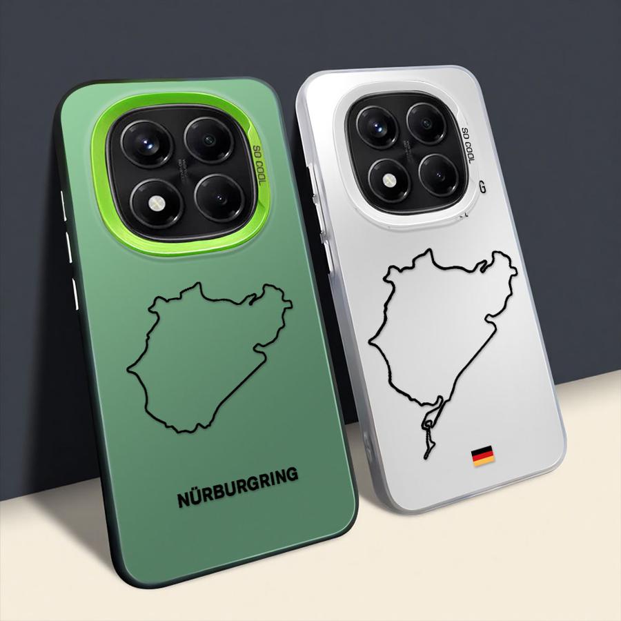 Роскошный спортивный гоночный чехол для телефона Nurburgring для Xiaomi Redmi Note 12 13 14 Pro Plus 10 11 Pro 10s 11s Мягкая крышка