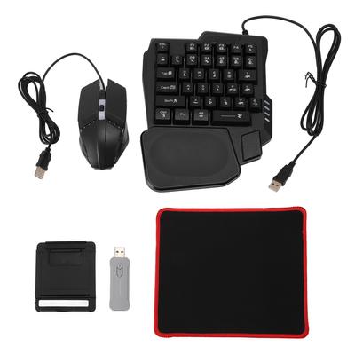 Игровая клавиатура и мышь-конвертер Smooth Bluetooth 5.2 Half Hand Game Keyboard Mouse с управлением отдачей