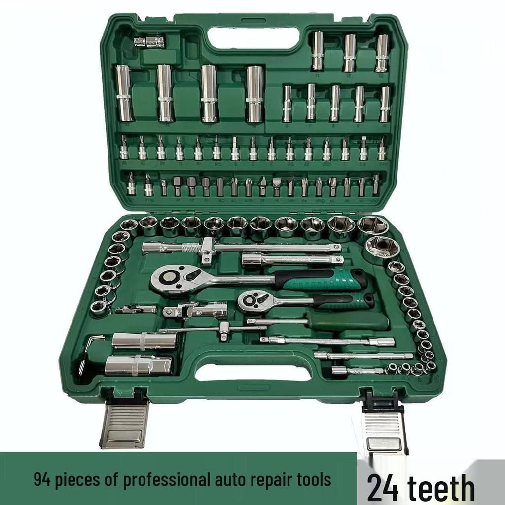 Набор инструментов для ремонта автомобиля из 150 предметов: Торцевые ключи и комбинированные инструменты