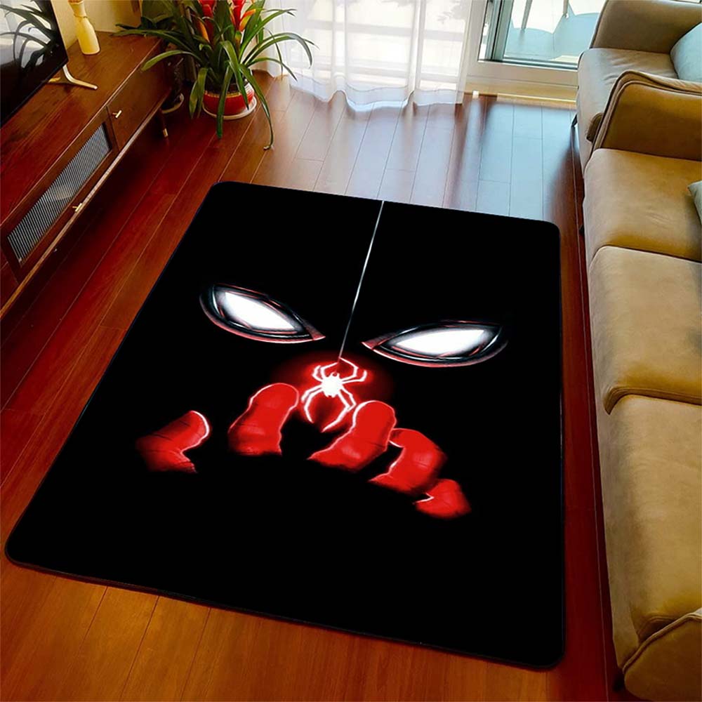 Super Hero Spiderman Area Rug Soft Polyester Non-Slip Floor Carpet Home Living Room Bedroom Decor -QJY