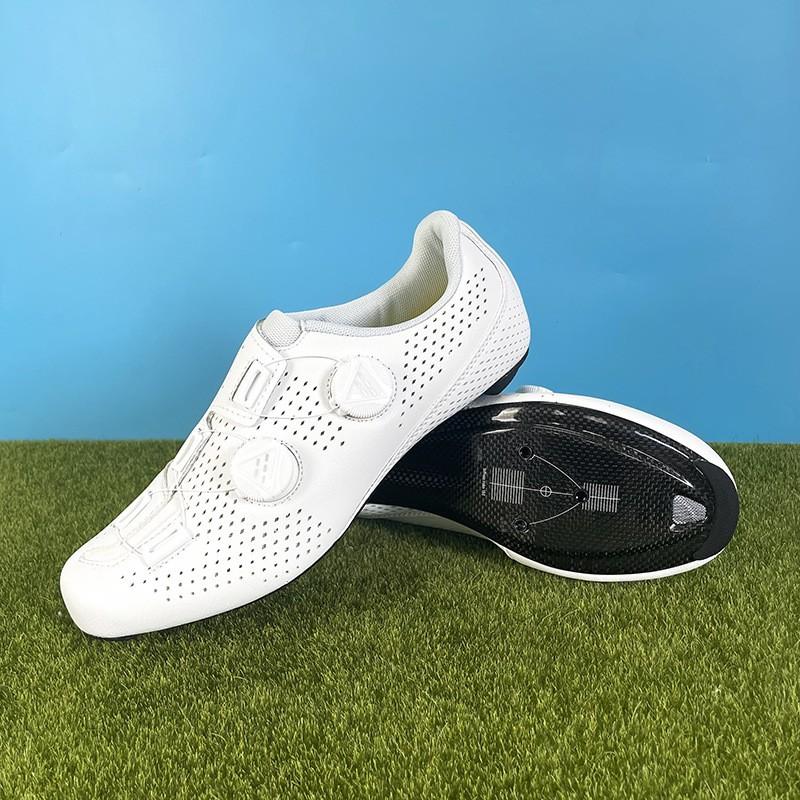 Mens Carbon Fiber Road Cycling Shoes With Stiff Sole Locking System Performance Riding