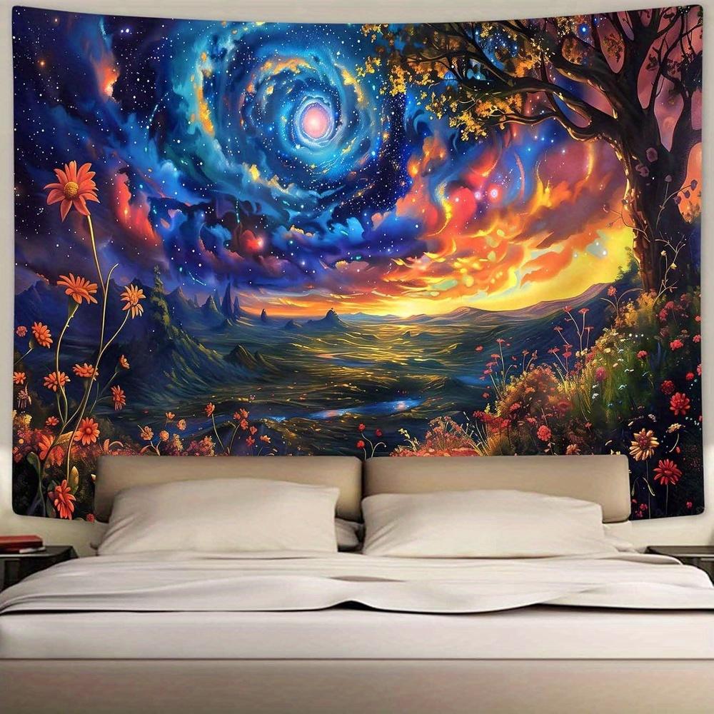 Enchanted Galaxy Tapestry: Vibrant, Dreamy, and Stunningly Beautiful Wall Art for a Magical Decor Statement